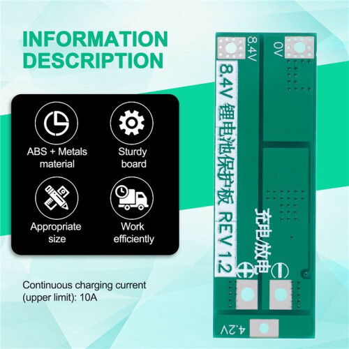 2S 20A 7.4V 8.4V 18650 Lithium Battery Protection Board/Bms Board Standard 1