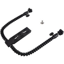 New Flexible Dual Arm Hot Shoe Flash Bracket Mount Holder for    Macro Shot Camera Accessories