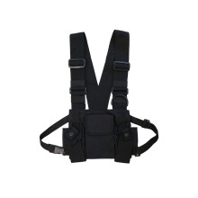 Imbracatura per Marsupio Radio Walkie Talkie 3 Tasche con Cerniera per    Confezione Frontale Custodia Custodia