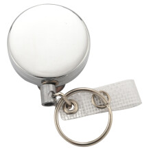 2 Pack Heavy Duty Retractable Badge Holder Reel,Metal ID Badge Holder with Belt Clip Key Ring for Name Card Keychain Silver