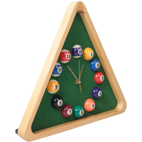 13 Inch Billiard Quartz Clock with Solid Wood Frame  Wall Clock for Living Room,Bedroom 1