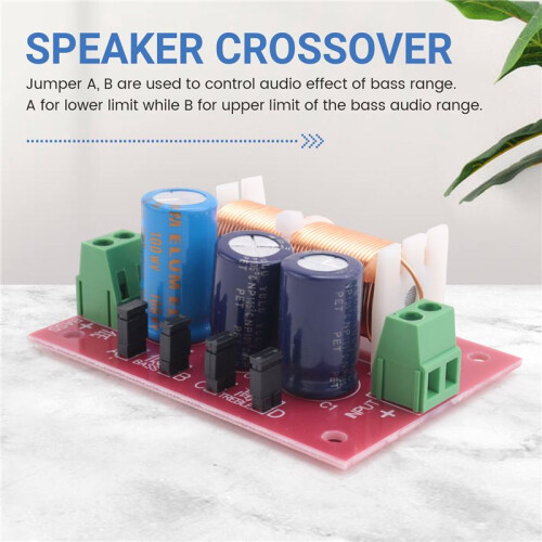 400W Speaker Crossover 2 Way High-Low 4-16 Ohm Frequency Divider for Speaker 1