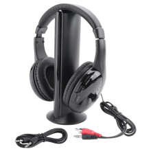 KUBITE MH2001 Wireless Headphones Transmitter Ear Headset With FM Radio Wireless TV Headset Monitor Earphone for TV PC Phone