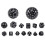 15Pieces Complete Polyhedral DND Dice Set D3-D100 Spherical RPG Dice Set,100 Sides Dice Set for Role Playing Table Games 1