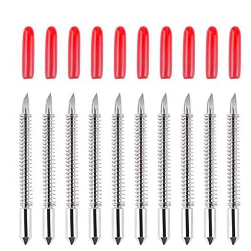 50 Pcs 45 Degree Blade Vinyl Cutter Plotter Cutting Blades for CB09 CB09U Graphtec with Blade Holder Base 2