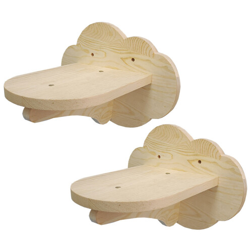 4Pièces Étagères En Bois Pour Chat Clair Steps
