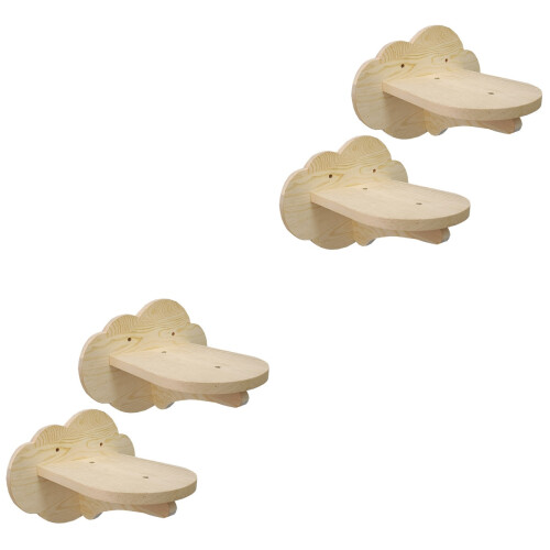 4Pièces Étagères En Bois Pour Chat Clair Steps 2