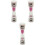 3Pièces Minuteur Enfants Rose 3 Min Brossage Dents 3