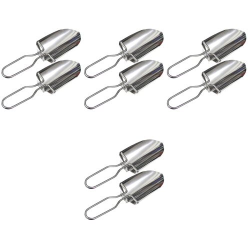 8Pièces Pelle Pliable Acier Résistante Argentée Usage 2