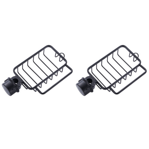 2Pièces Étagère De Rangement Noire Pour Cuisine Bain 1