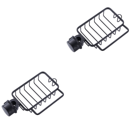2Pièces Étagère De Rangement Noire Pour Cuisine Bain 2