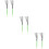 3Paires Brosse Métal Batterie Manche Bois Vert Usage Percu 9