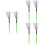 3Paires Brosse Métal Batterie Manche Bois Vert Usage Percu 6