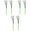 3Paires Brosse Métal Batterie Manche Bois Vert Usage Percu 3