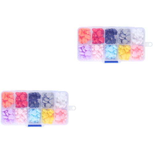 400Pièces Boucles Masques Couleur Assortie Durable Pratique 2