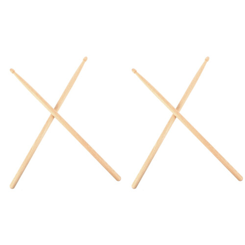 2Paires Baguettes Percussion Noyer 7A Beige Confortables 1