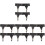 8Pièces Bracelet Fixe Noir Nylon Usage 3