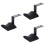 3Pièces Crochet Casque Silicone Noir Polyvalent Fixation Simple 6