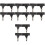 8Pièces Bracelet Fixe Noir Nylon Usage 4