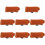 8Pièces Strap Mute Corde Guitare Basse Orange Accessoire Son Équilibré 7