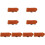 8Pièces Strap Mute Corde Guitare Basse Orange Accessoire Son Équilibré 3