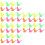 48Pièces Sifflets Plastique Oiseaux Couleurs Variées Party 9