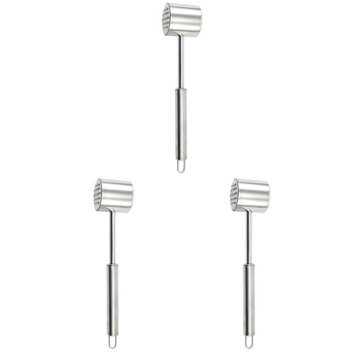 3Pcs Metal Meat Pounder Hammer Stainless Steel Kitchen Tenderizer Tool 1