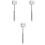 3Pcs Metal Meat Pounder Hammer Stainless Steel Kitchen Tenderizer Tool 3