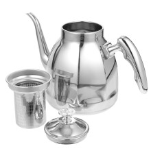 2Pcs Silver Rust Steel Bubble Teapot Handheld Coffee Kettle for Home
