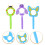 9Pcs Plastic Kids Magnifying Glass Handheld Assorted Color Toys 7