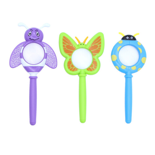 9Pcs Plastic Kids Magnifying Glass Handheld Assorted Color Toys 1