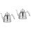 2Pcs Silver Rust Steel Bubble Teapot Handheld Coffee Kettle for Home 4