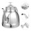 2Pcs Silver Rust Steel Bubble Teapot Handheld Coffee Kettle for Home 8