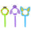 9Pcs Plastic Kids Magnifying Glass Handheld Assorted Color Toys 6