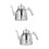 2Pcs Silver Rust Steel Bubble Teapot Handheld Coffee Kettle for Home 7