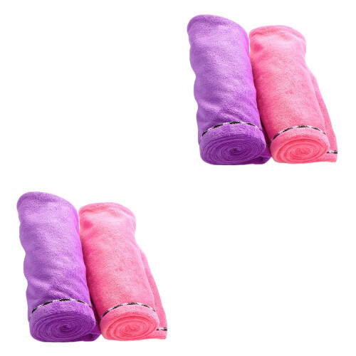 4Pcs Microfiber Hair Drying Caps Water Absorption Hat Assorted Colors 2