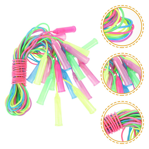 20Pcs Plastic Handle Skip Rope Adjustable for Kids Outdoor Indoor Fun 1
