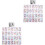 2Sets Educational Words Game Cards Toy Assorted Color Interactive Play 3