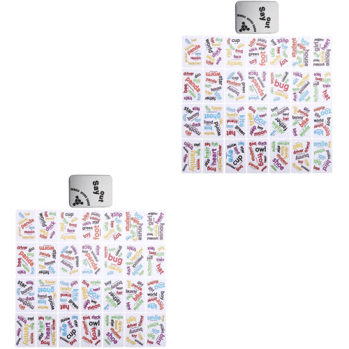 2Sets Educational Words Game Cards Toy Assorted Color Interactive Play 2