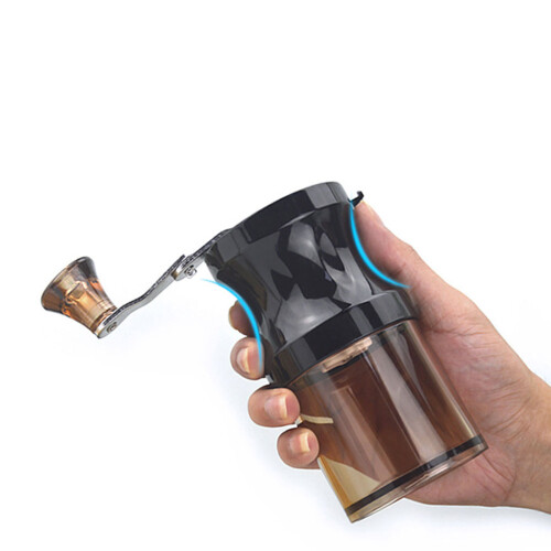2Pcs Black Ceramic Coffee Mill Manual Crank Portable Grinder for Beans 2
