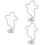 3Pcs White LED Night Lamp Ghost Shape Neon Wall Art for Decor 5
