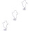 3Pcs White LED Night Lamp Ghost Shape Neon Wall Art for Decor 4