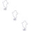 3Pcs White LED Night Lamp Ghost Shape Neon Wall Art for Decor 8