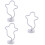 3Pcs White LED Night Lamp Ghost Shape Neon Wall Art for Decor 6