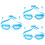 3Pcs Children Swimming Glasses with Earplugs Durable Pc Silicone Frame 5