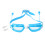 3Pcs Children Swimming Glasses with Earplugs Durable Pc Silicone Frame 9