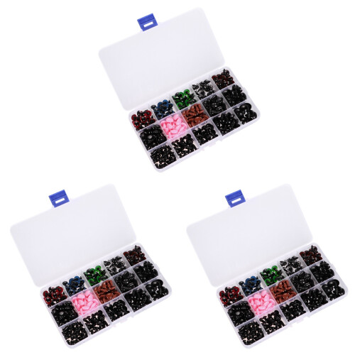 1680Pcs Durable Plastic Safety Eyes and Doll Noses Assorted 1