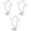 3Pcs White LED Night Lamp Ghost Shape Neon Wall Art for Decor 3