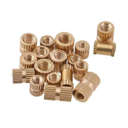 990Pcs Brass Knurled Nut Set Golden Fastener for Plastic Shell Fixing