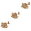 990Pcs Brass Knurled Nut Set Golden Fastener for Plastic Shell Fixing 3